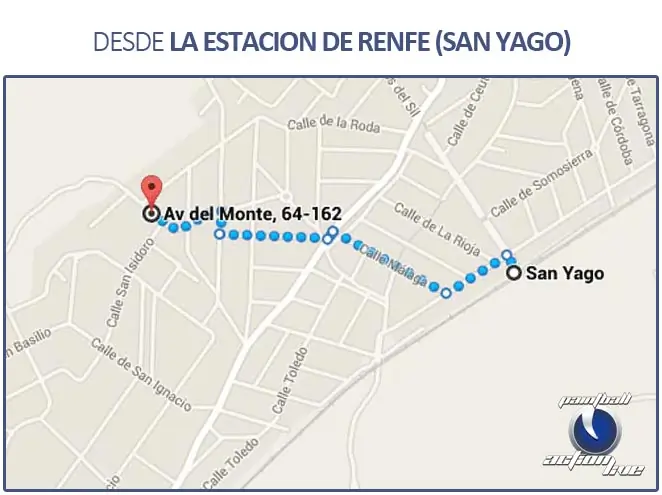 Como llegar a Villalba desde renfe San Yago